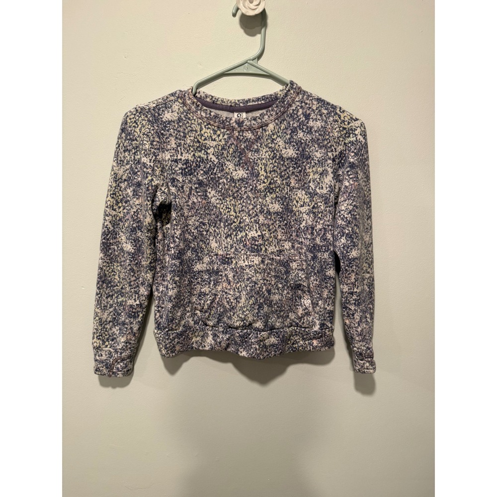 Athleta Girl Purple Speckled Pullover Sweatshirt Girls Size M 8-10 Crew Neck
